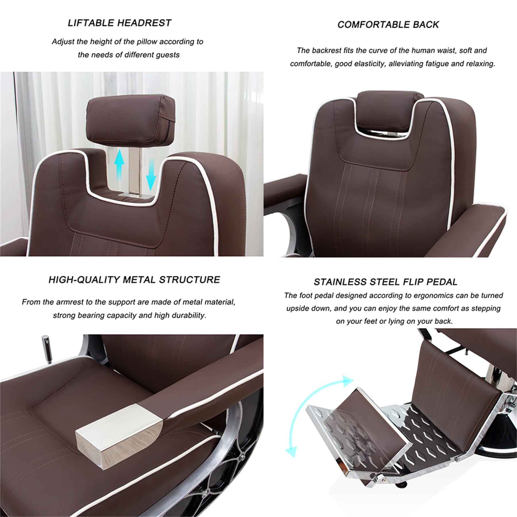 Amazon｜ヘアスタイリスト用油圧リクライニング理髪店チェア、万能